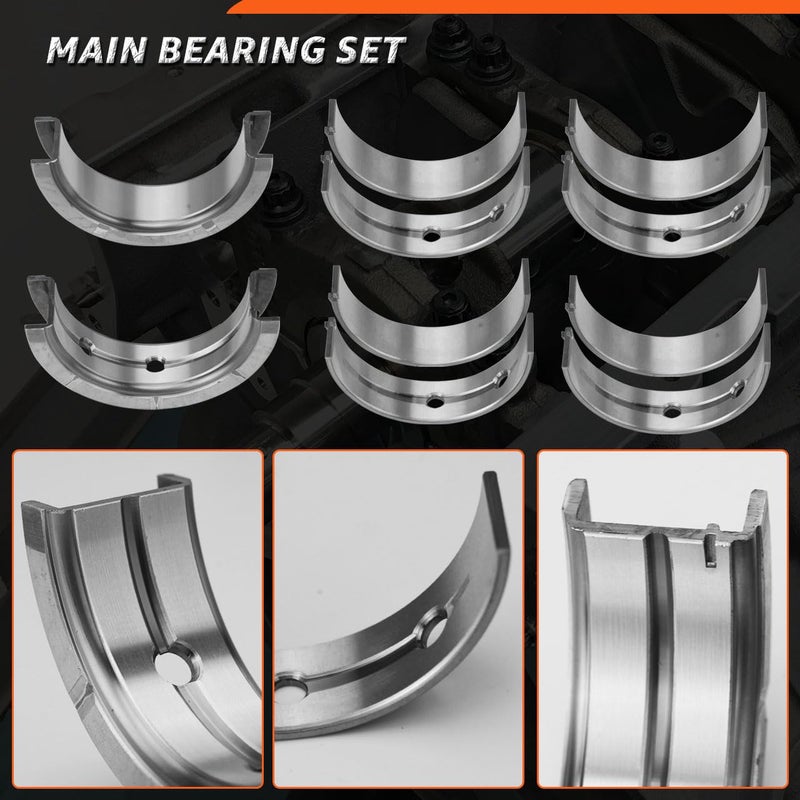 CHARMKER STD Main & Rod Bearing Set Replacement for Chevy LS 4.8 5.3 5.7 6.0 6.2L Engine 1997-2013 LS1 LS2 LS3 V8, Standard Size Crankshaft Connecting Rod Bearing kit MS2199P MB5293SI CB663P CR807SI - Image 5
